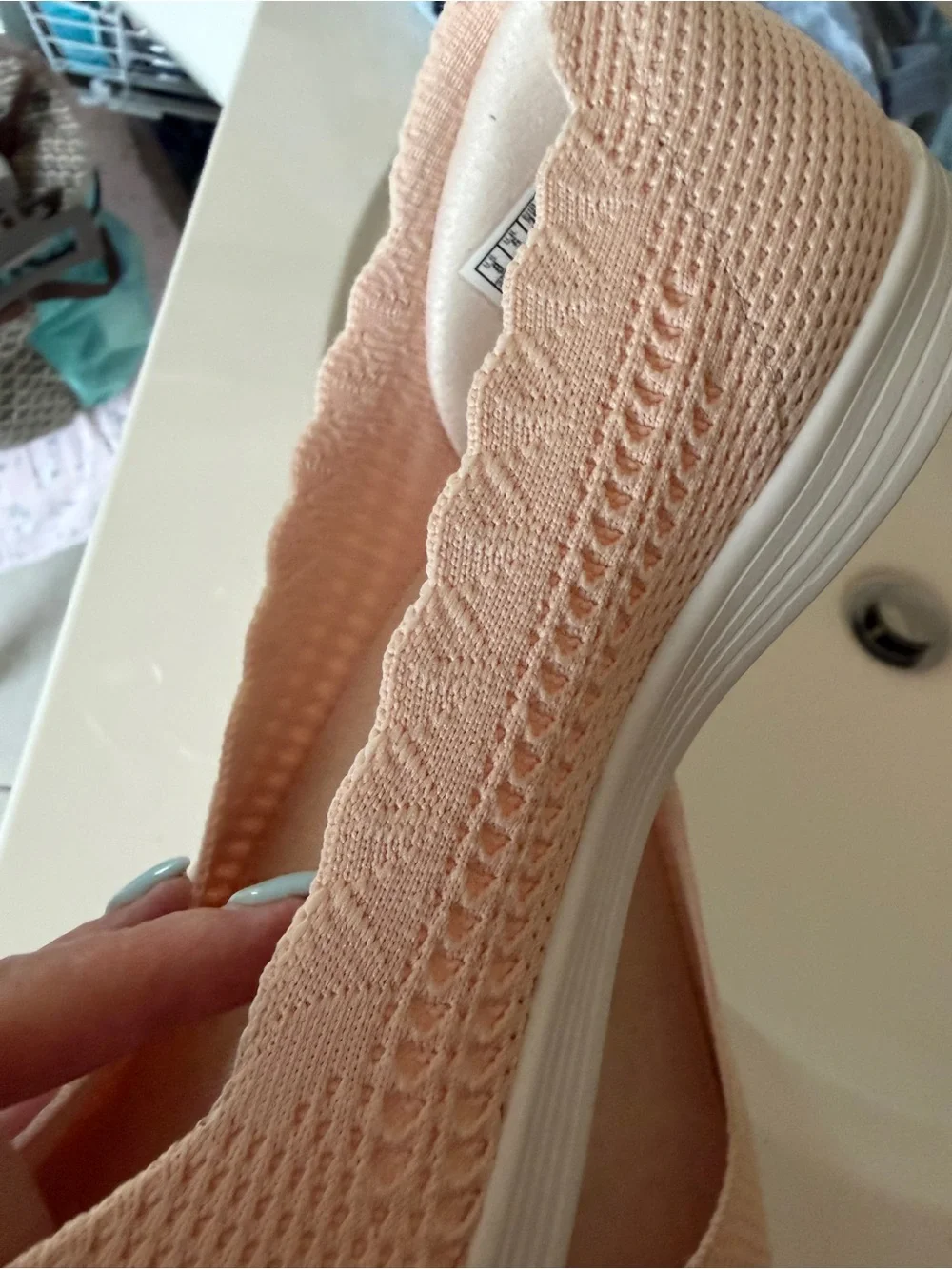 Skechers Women's Slip-On Knit Flats - Peachy Pink